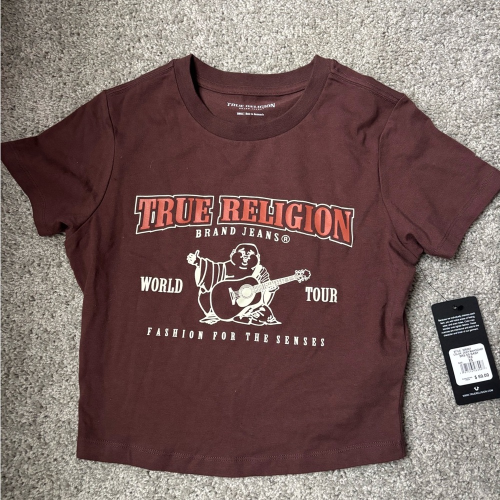 True Religion Women's Crop Tee